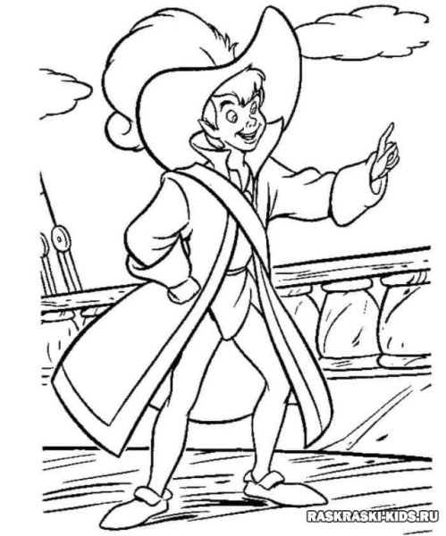 Питер Пэн черно белый