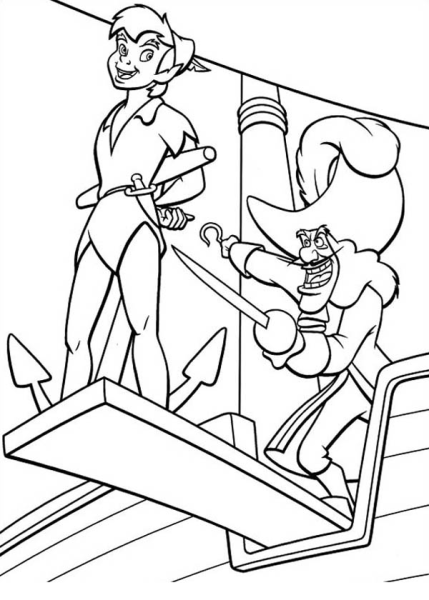 Раскраска Питер Пэн