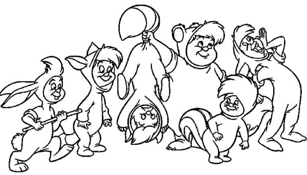 Питер Пэн и Венди раскраска