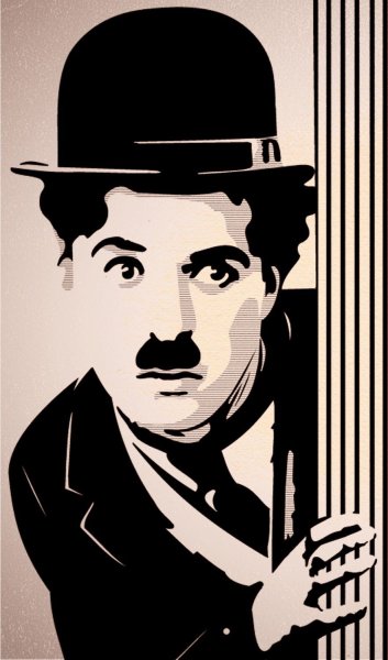 Чарли Чаплин силуэт