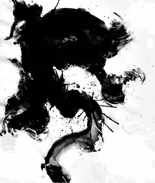 Разводы тушью