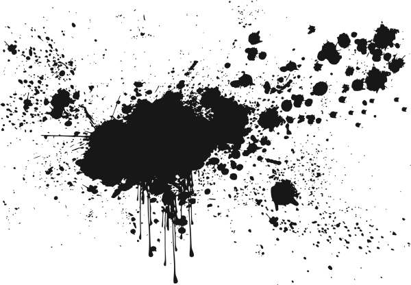 Капли черной краски