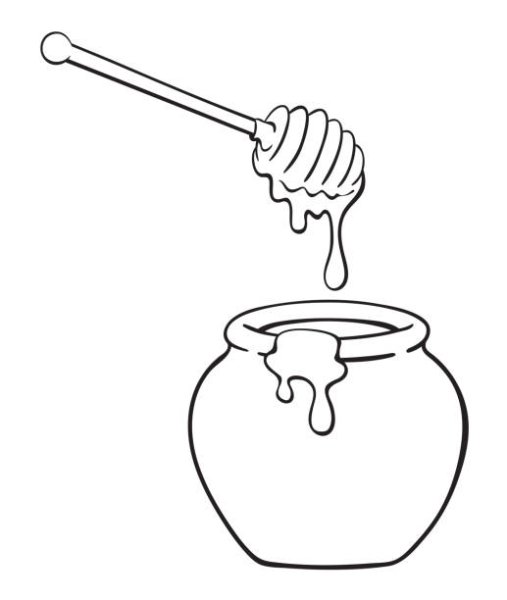 Мед раскраска