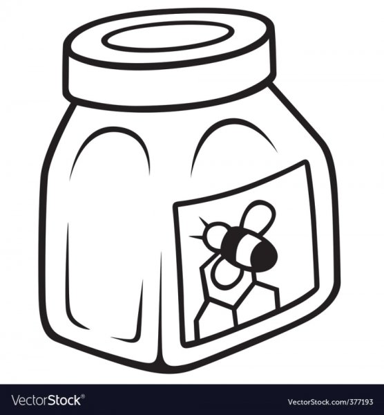 Мед раскраска для детей