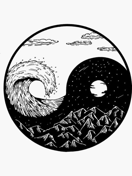 Инь Янь рисунок