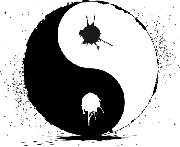 Инь Янь черно белое