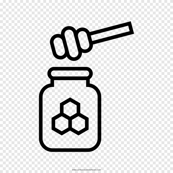 Мед раскраска