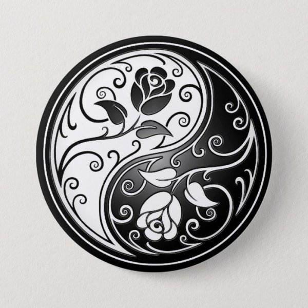 Узор трайбл с Инь Янь