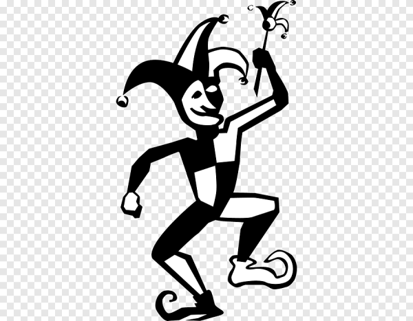 Скоморох силуэт