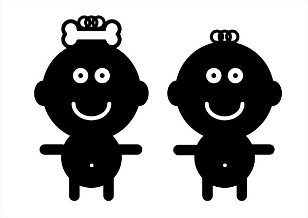 Черно белые карточки для новорожденных Монтессори