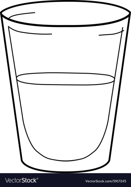Стакан воды нарисованный