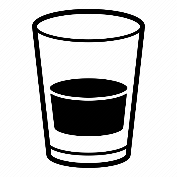 Стакан воды силуэт