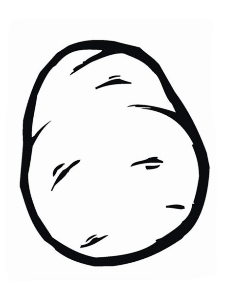 Картофель раскраска для детей