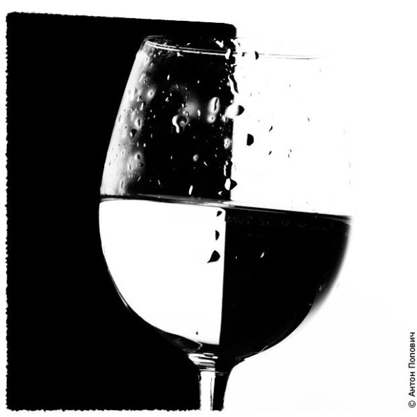 Наполовину черный наполовину белый