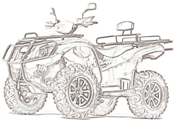 Квадроцикл спереди вектор