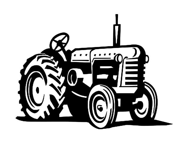 Трактор силуэт