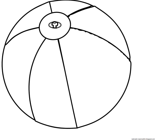 Мяч раскраска для детей