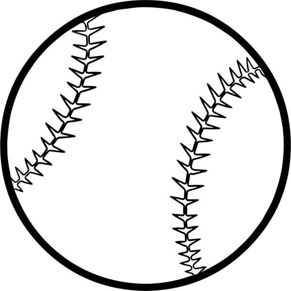 Бейсбольный мяч черно белый