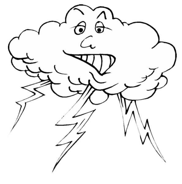 Молния раскраска