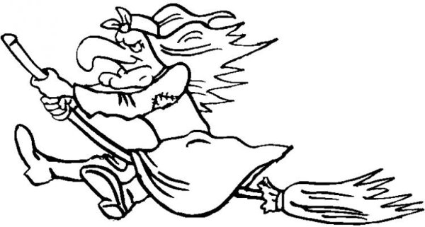 Баба Яга раскраска