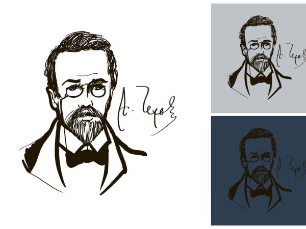 Антон Павлович Чехов рисунок