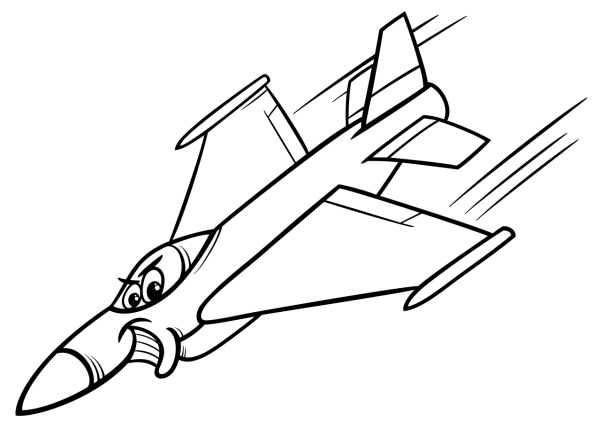 Самолет военный контур для детей