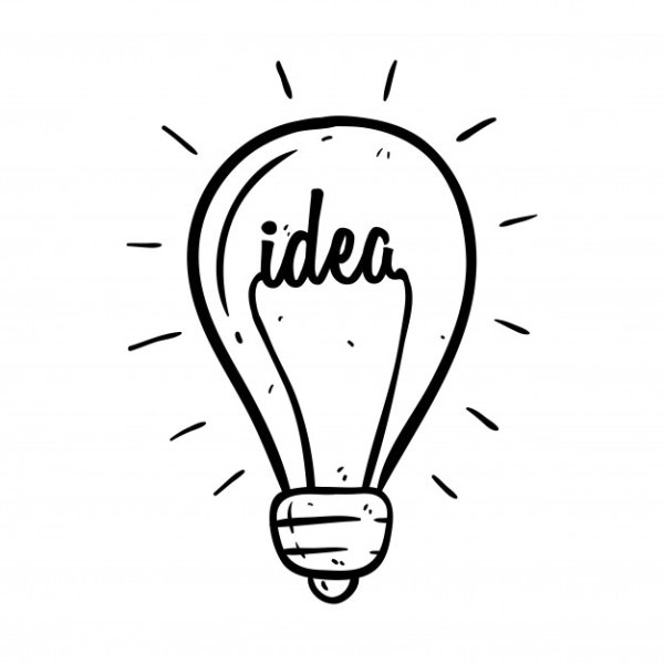 Лампочка идея вектор