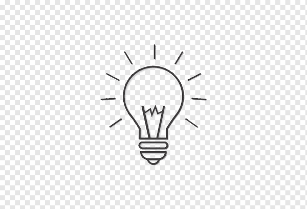 Минималистичный значок лампочки