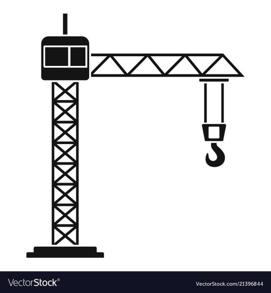 Строительный кран стилизованный
