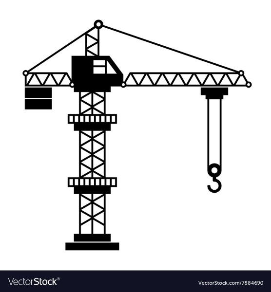Строительный кран вектор