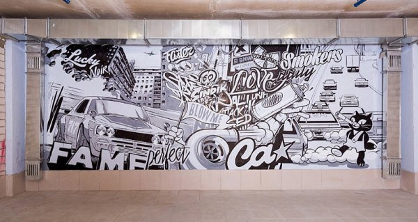 Роспись стен в гараже