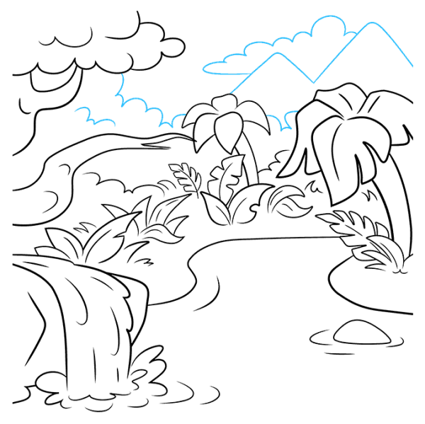 Джунгли рисунок легкий