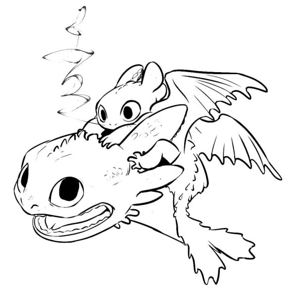 Раскраска дракон ночная фурия