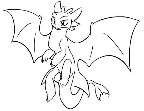 Раскраска дракон ночная фурия