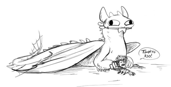 Раскраска Беззубик веселый