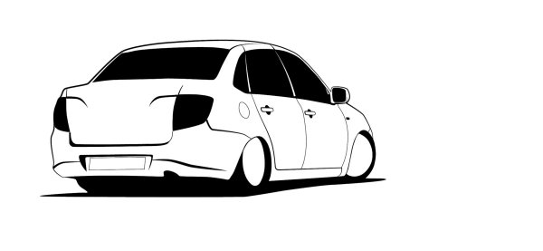 Рисунок Лада Гранта сзади