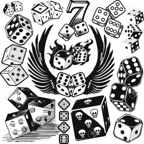 Тату игральные кости