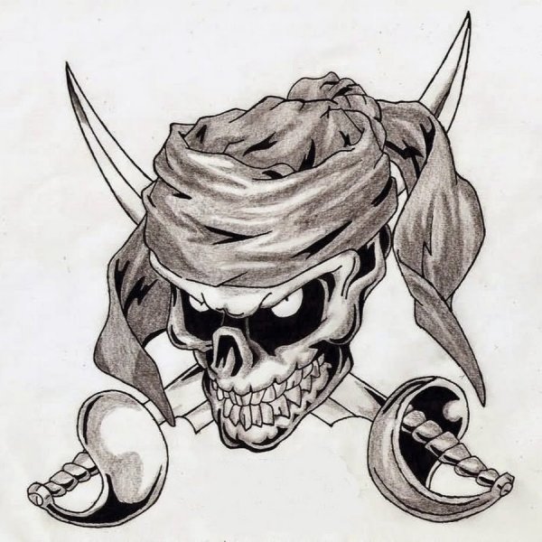 Пиратские тату эскизы