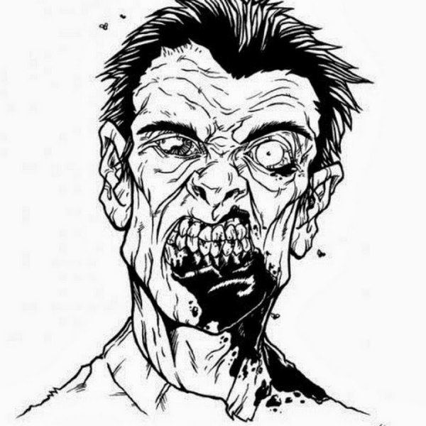 Рисунки для срисовки зомби