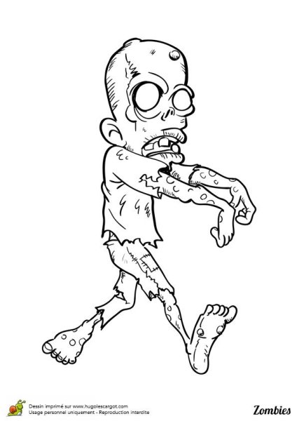 Детские раскраски зомби