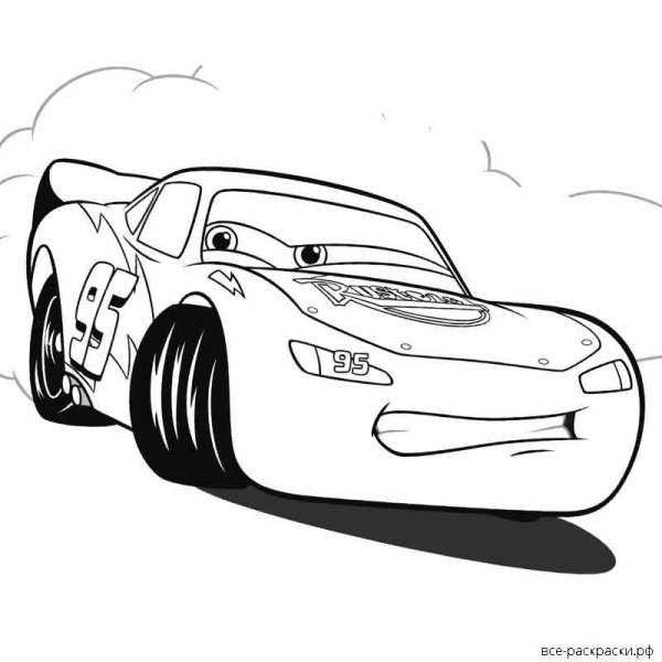 Раскраска молния Маккуин Чико