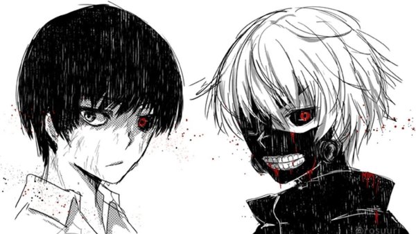 Токийский гуль черно белый