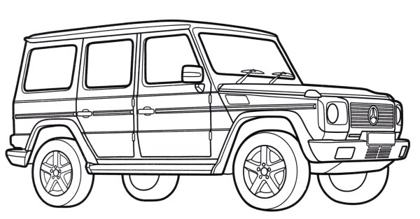 Mercedes Benz g63 раскраска