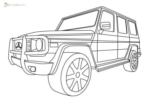 Раскраска Мерседес Гелендваген g63