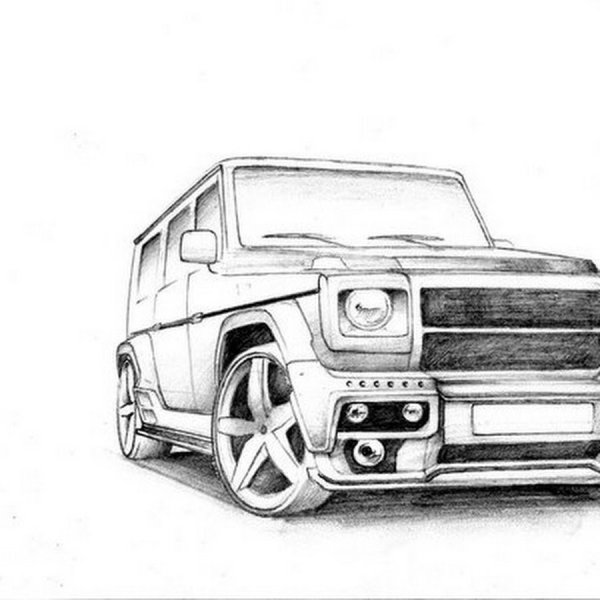 Раскраска Мерседес Гелик g63