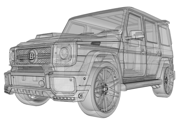 Машина Брабус для рисования