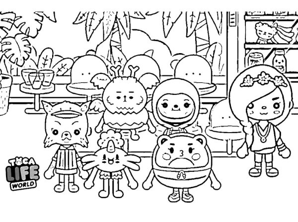 Раскраски из игры тока бока