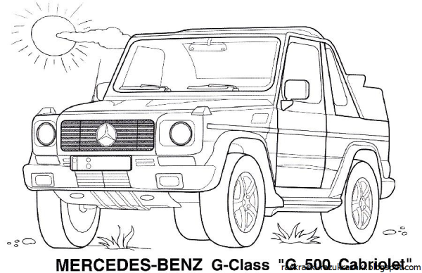 Мерседес g 55 АМГ карандашом