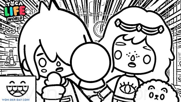 Раскраска тока бока персонажи