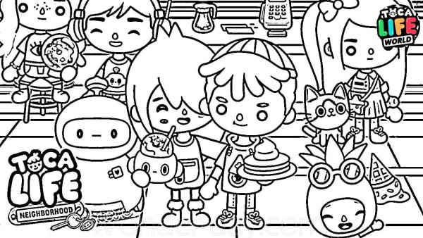 Раскраска тока бока лайф ворлд